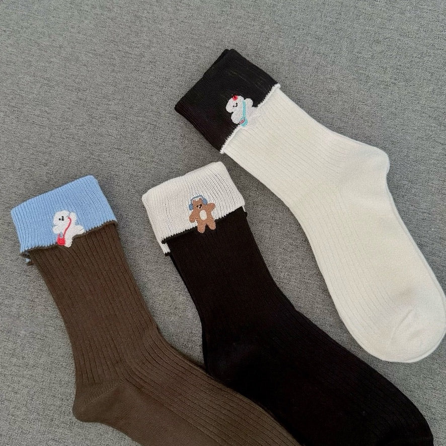 Soft Long-Staple Cotton Animal Socks