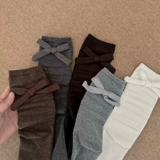 Soft Cotton Socks WIth Bow Detail