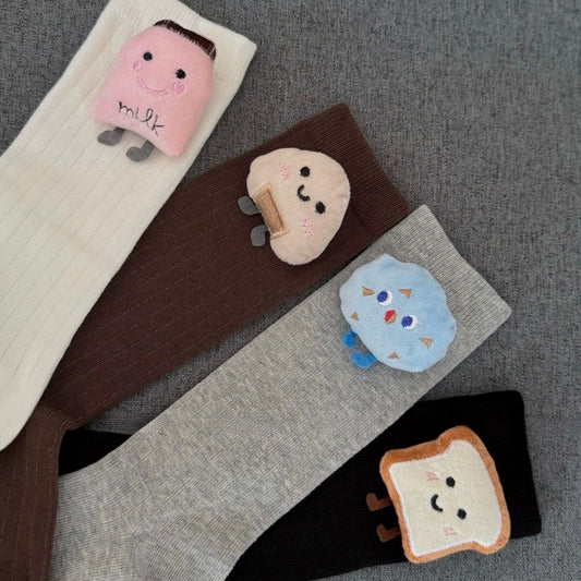 Cute Plush Toy - Women's Crew Socks - SocksParty
