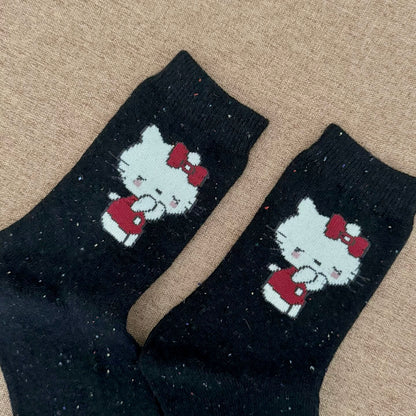 Warm Kitty Knit Winter Socks