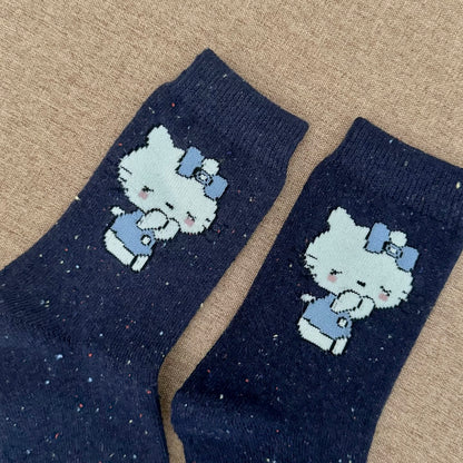 Warm Kitty Knit Winter Socks