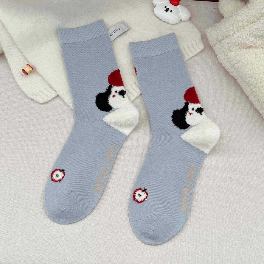 Fuzzy 3D Animal Crew Socks