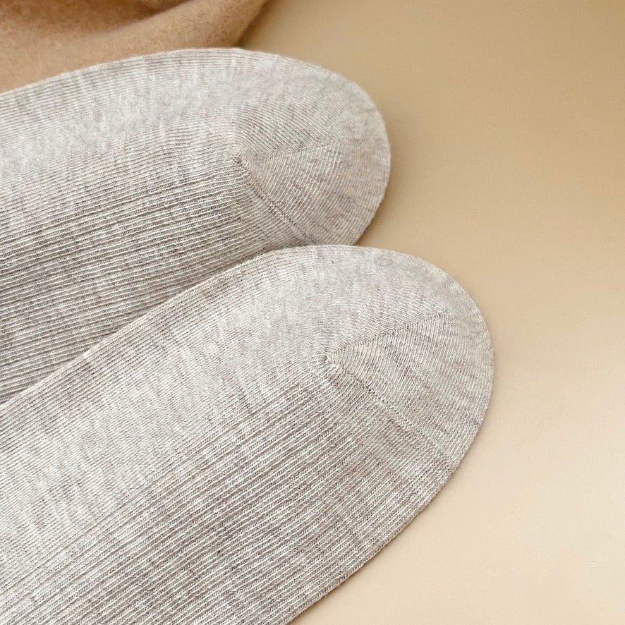 Elegant Coffee Tone Crew Socks