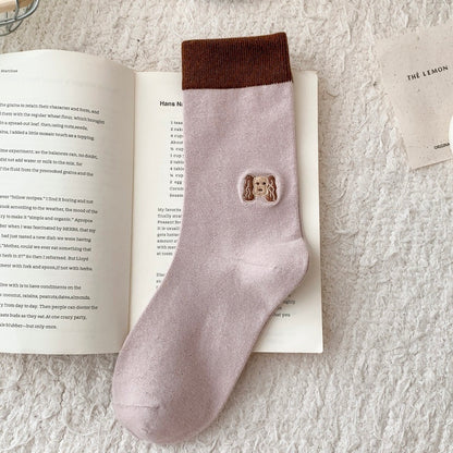 Mini Daily Icon Embroidered Crew Socks