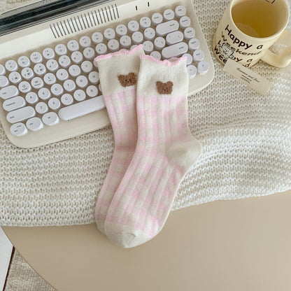 Pastel Pink Series Crew Socks