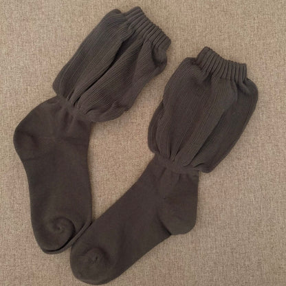 Ruffled Cotton Women's Crew Socks