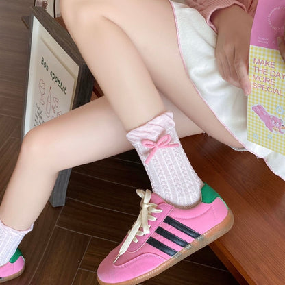 Elegant&Sweet Ruffled Crew Socks