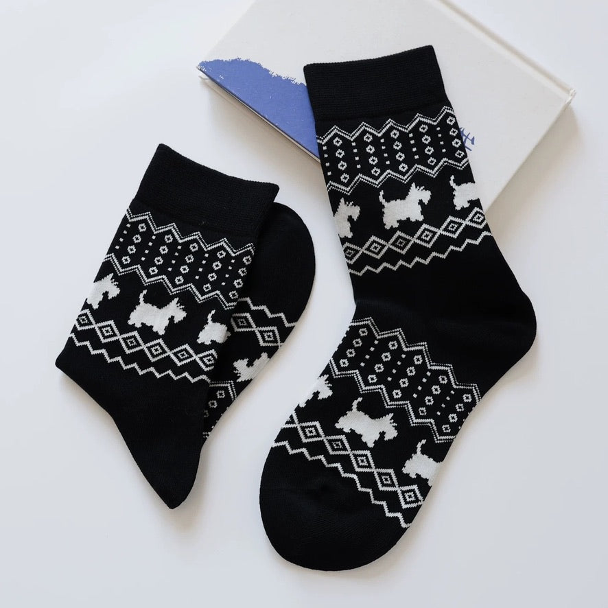 Cute Cherry & Mushroom Pattern Socks