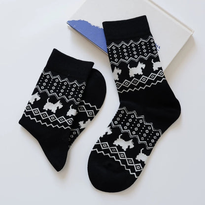 Cute Cherry & Mushroom Pattern Socks