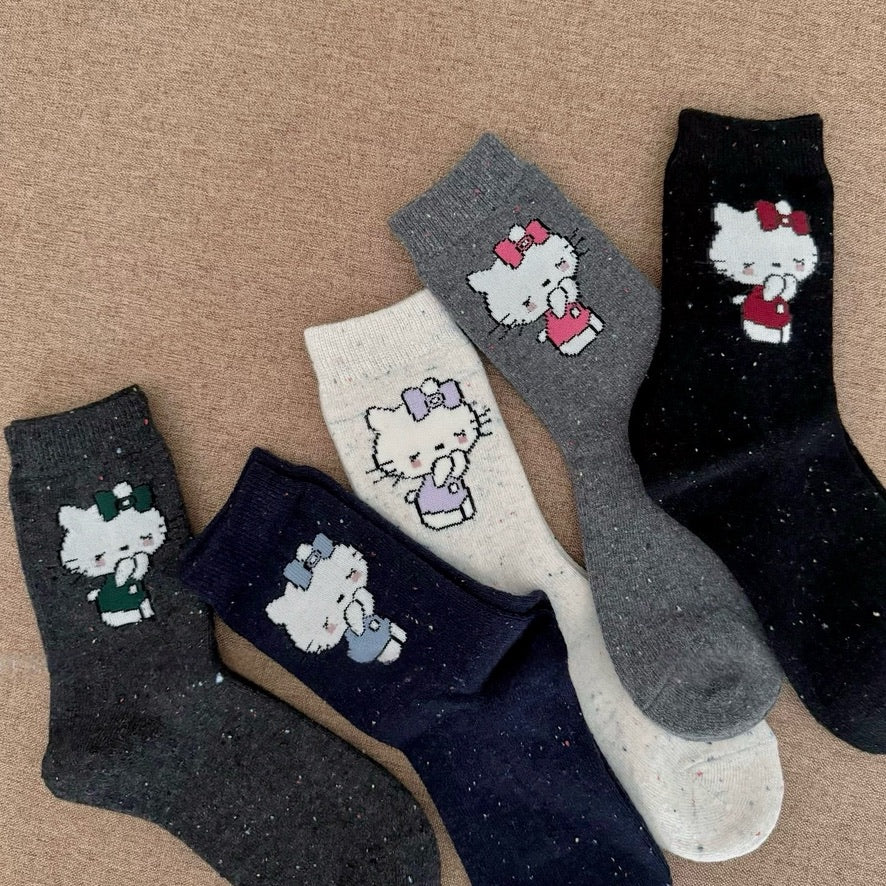 Warm Kitty Knit Winter Socks