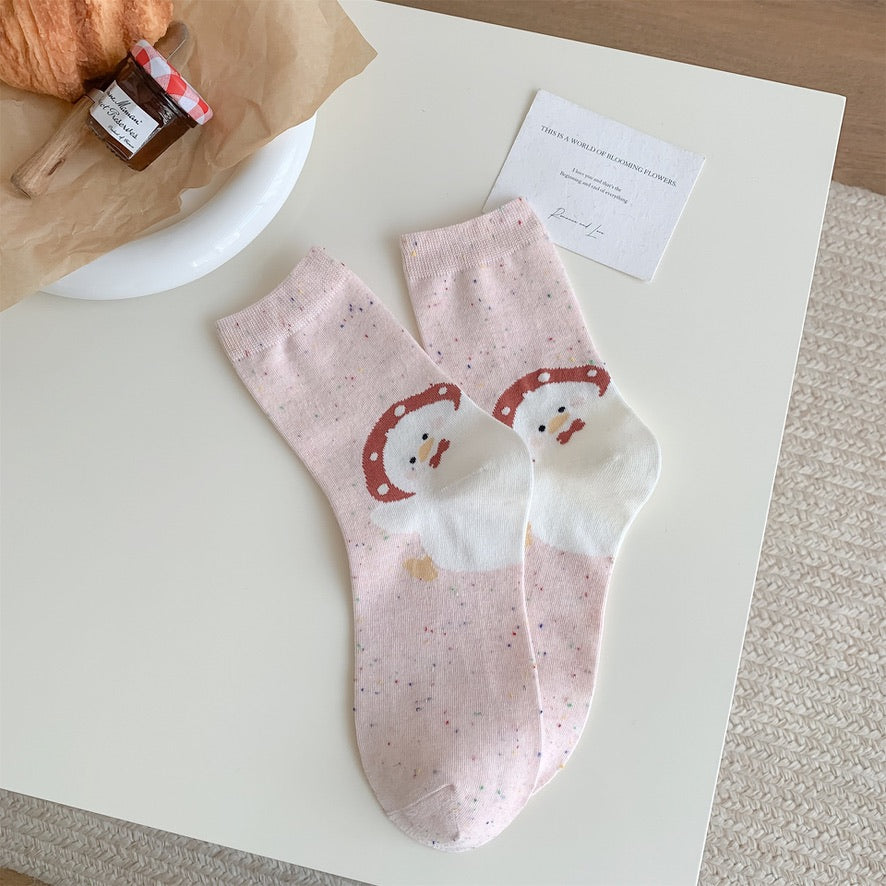 Sweet Animal Graphic Crew Socks