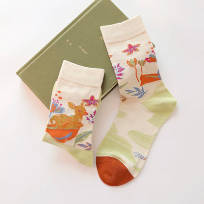 Artistic Oil Painting Style Animal Socks