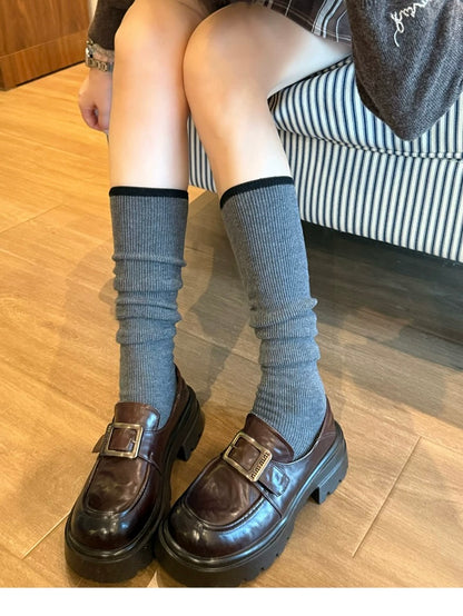 Minimalist Wool Knee High Socks