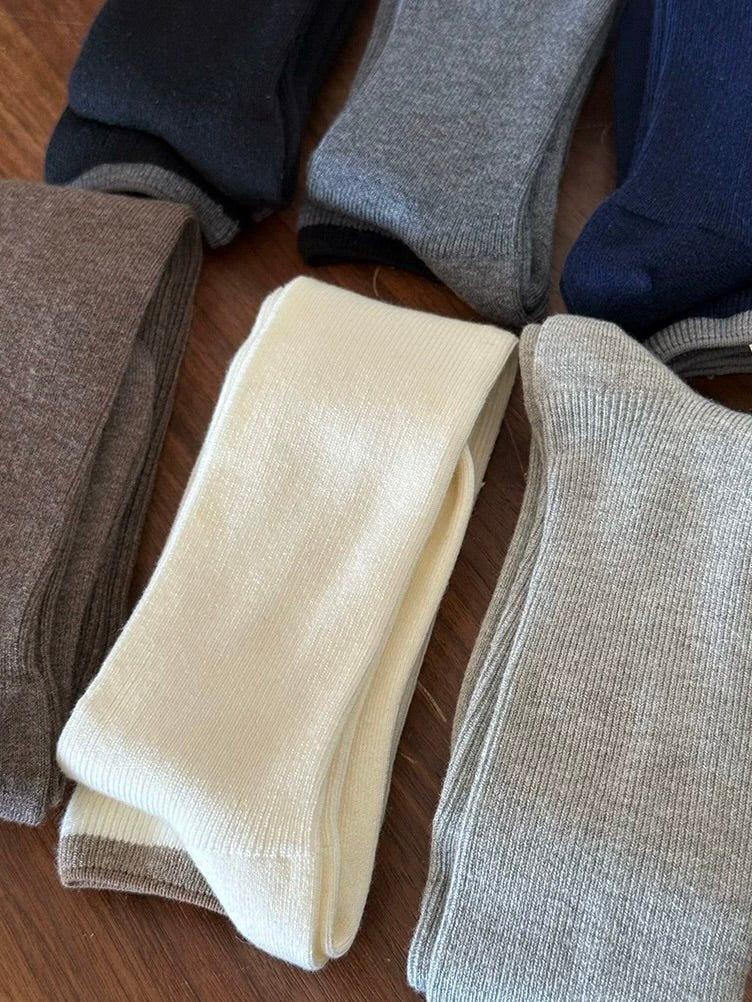 Minimalist Wool Knee High Socks