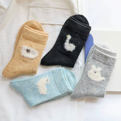 Fluffy Animal Wool Blend Socks