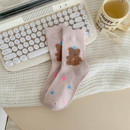 Pastel Pink Series Crew Socks