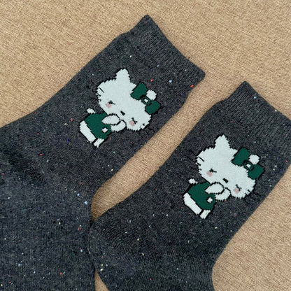Warm Kitty Knit Winter Socks