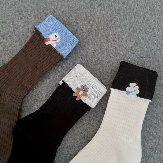 Soft Long-Staple Cotton Animal Socks