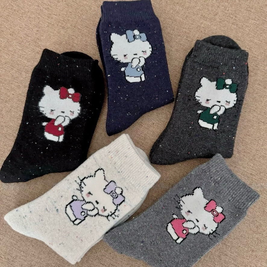 Warm Kitty Knit Winter Socks