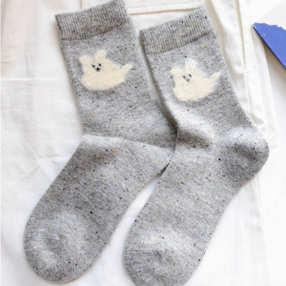 Fluffy Animal Wool Blend Socks