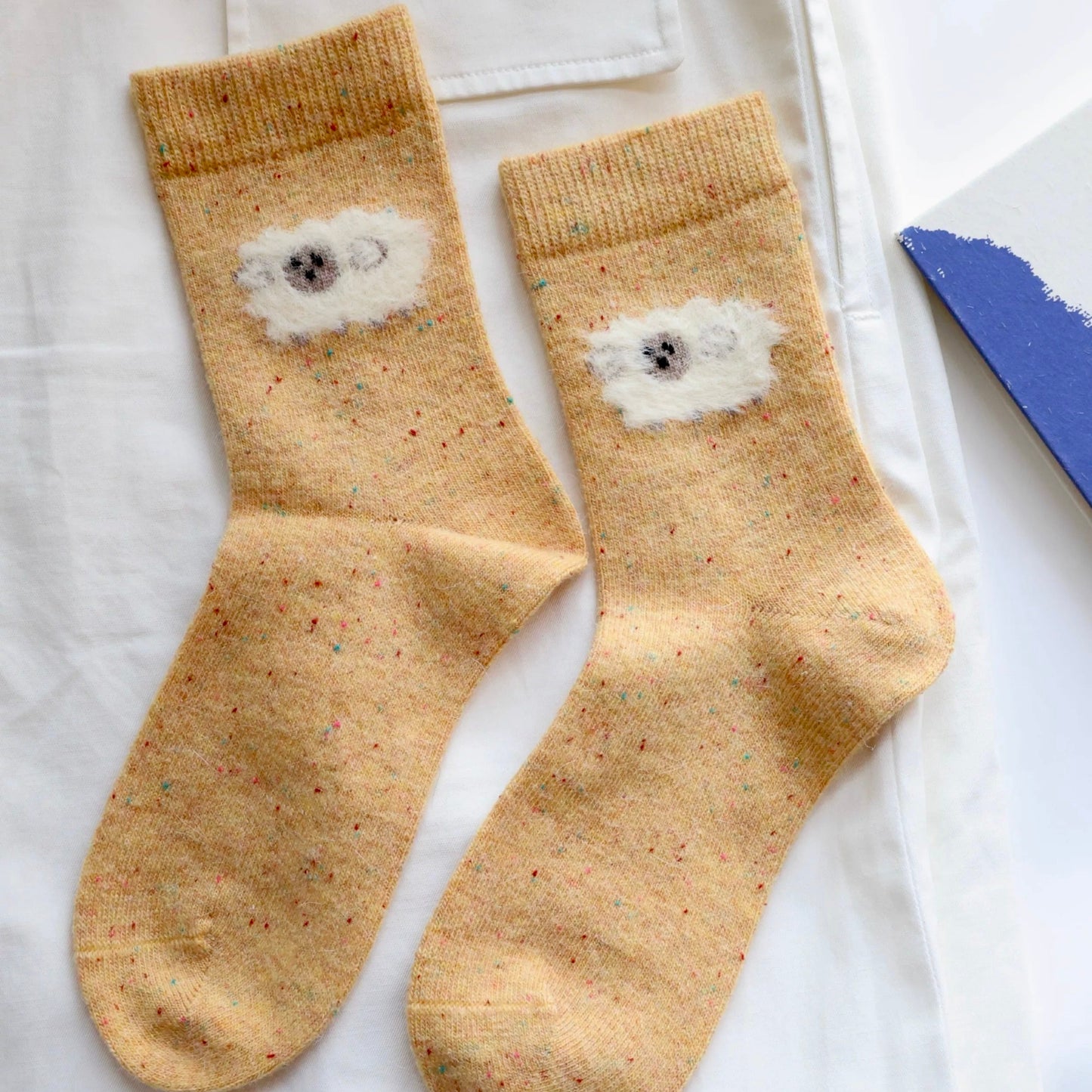 Fluffy Animal Wool Blend Socks