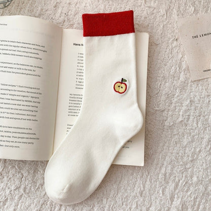 Mini Daily Icon Embroidered Crew Socks