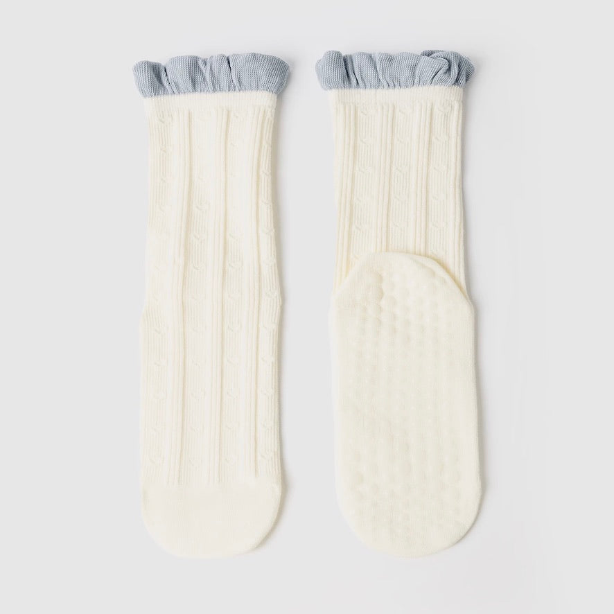 Yoga Non-Slip Ribbed Ruffle Socks