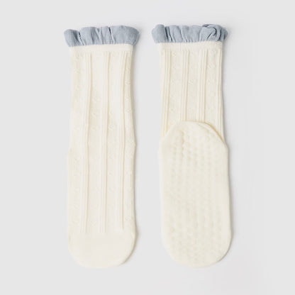 Yoga Non-Slip Ribbed Ruffle Socks