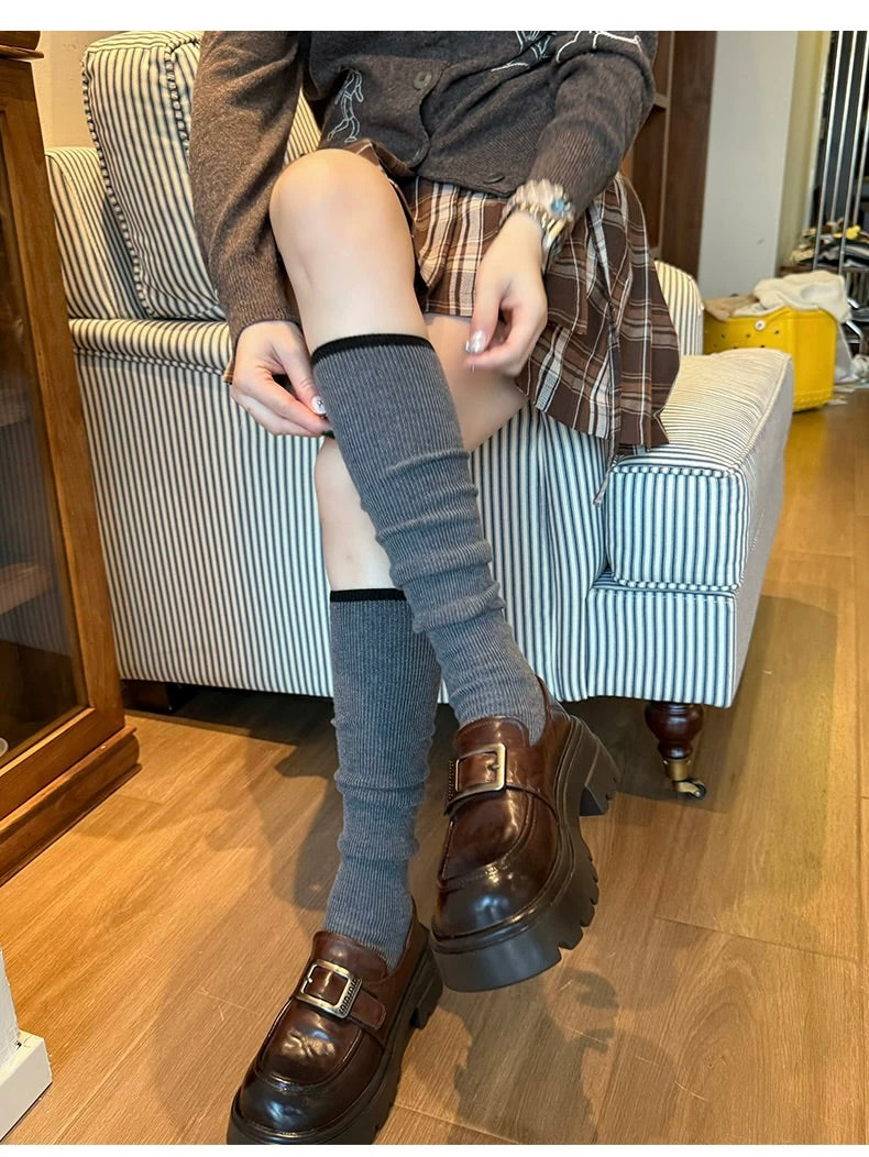 Minimalist Wool Knee High Socks