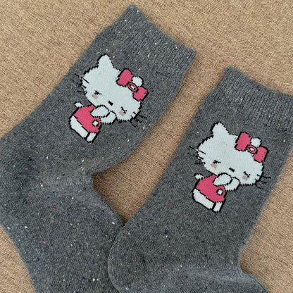 Warm Kitty Knit Winter Socks