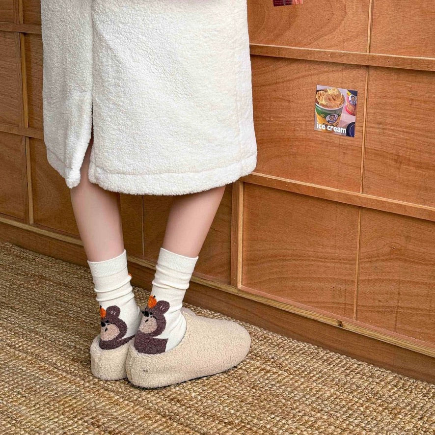 Fuzzy 3D Animal Crew Socks