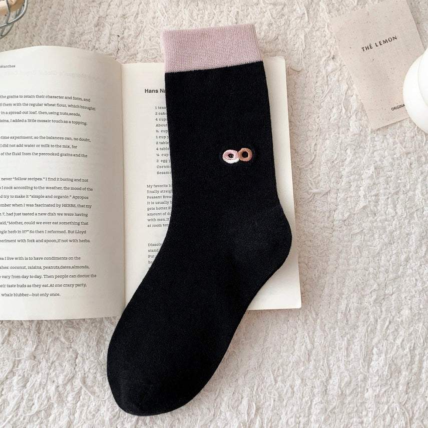Mini Daily Icon Embroidered Crew Socks