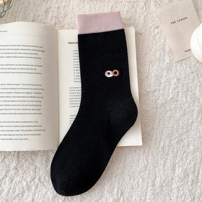 Mini Daily Icon Embroidered Crew Socks