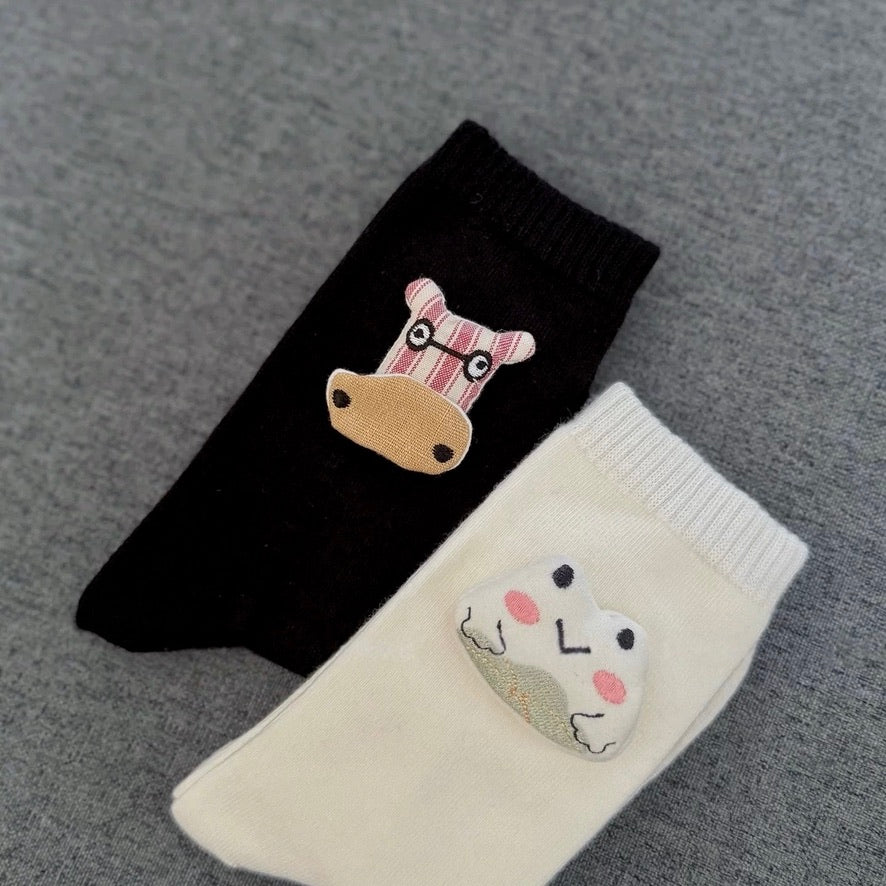 3D Plush Animal Warm Crew Socks
