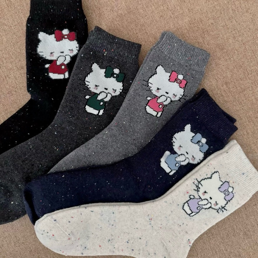Warm Kitty Knit Winter Socks