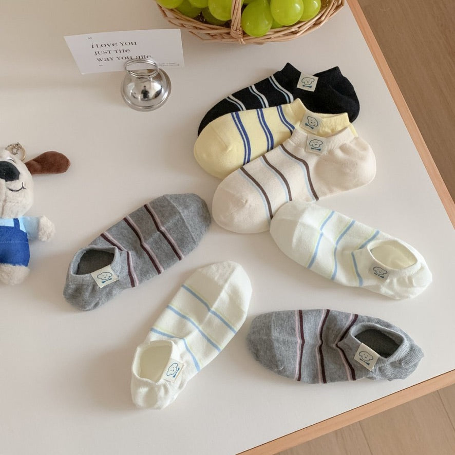 Puppy Motif Summer Ankle Socks