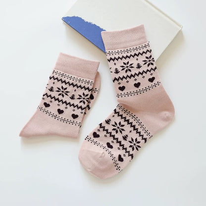 Cute Cherry & Mushroom Pattern Socks