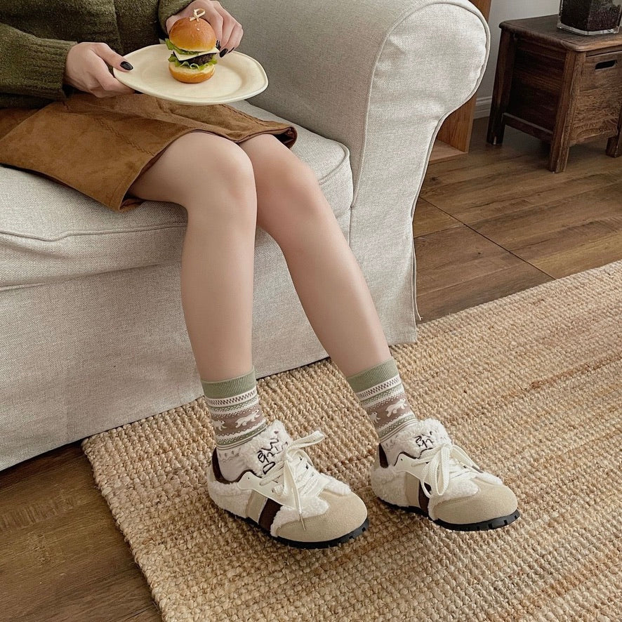 Nordic Polar Animal Crew Socks