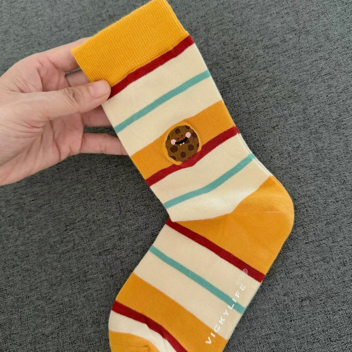 Vibrant Contrast Striped Desert Knit Socks