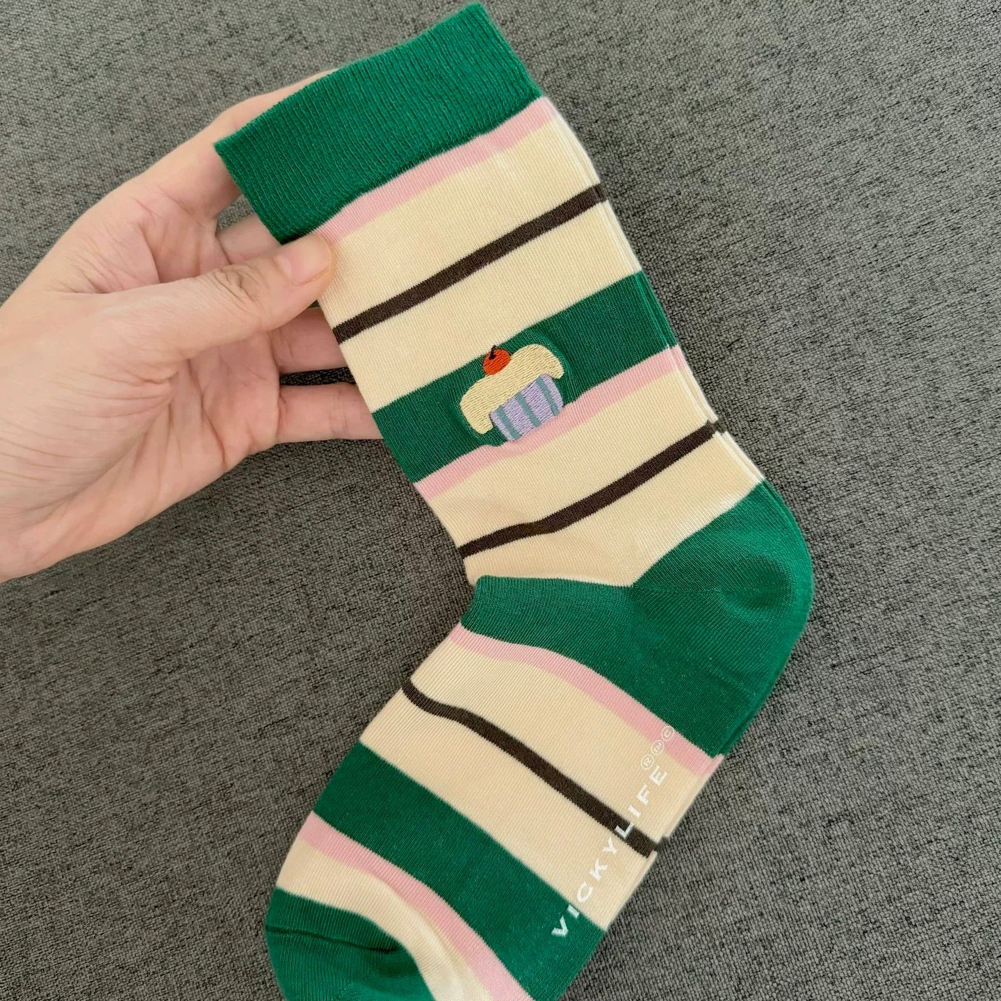 Vibrant Contrast Striped Desert Knit Socks