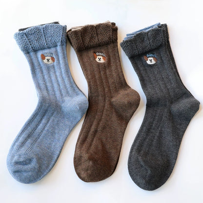 Double-Layer Frill Edge Crew Socks