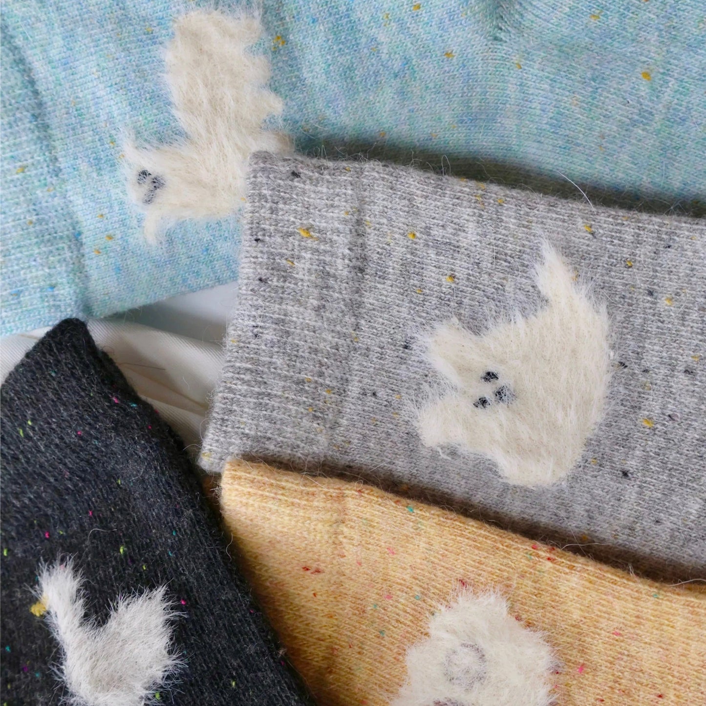 Fluffy Animal Wool Blend Socks