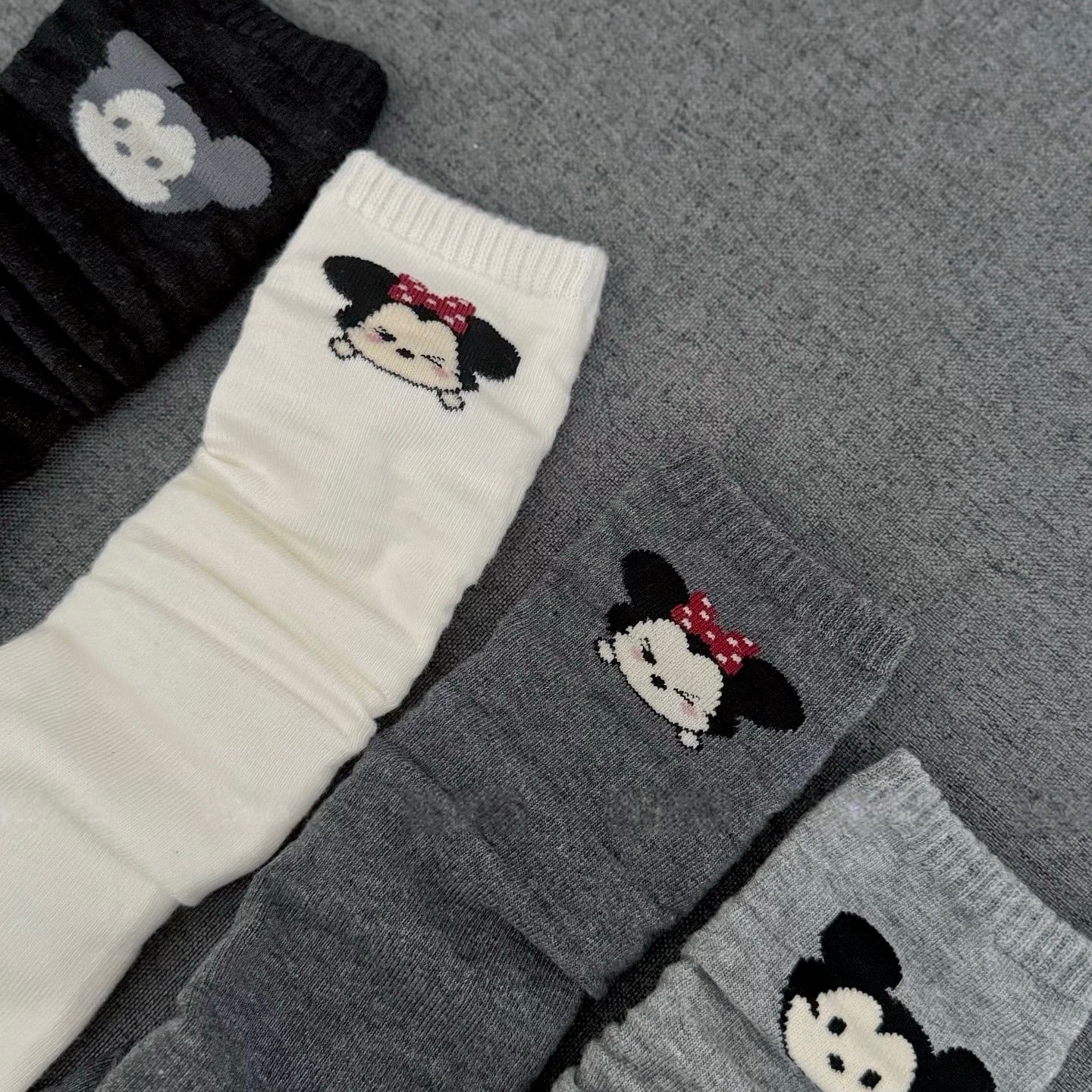 Mickey & Minnie Knit Crew Socks