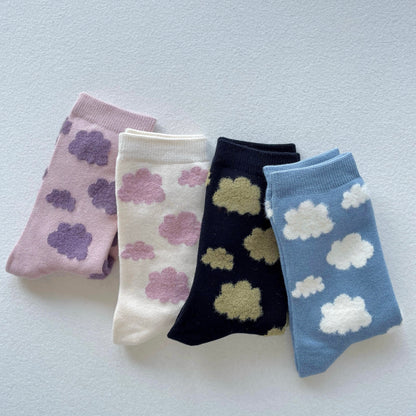 Dreamy Cloud Knit Crew Socks