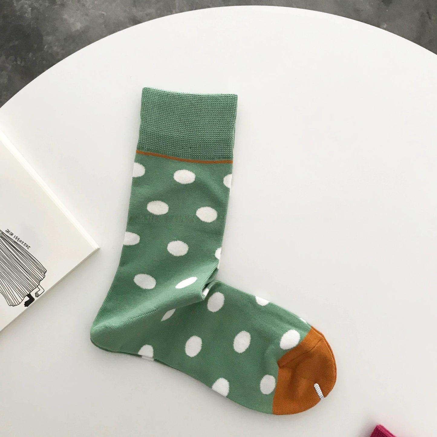 Playful Vibrant Contrast Polka Dot Socks