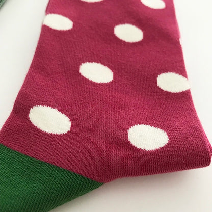 Playful Vibrant Contrast Polka Dot Socks