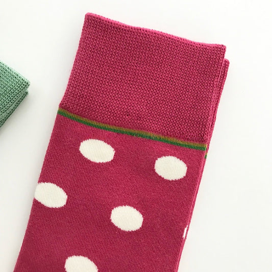 Playful Vibrant Contrast Polka Dot Socks