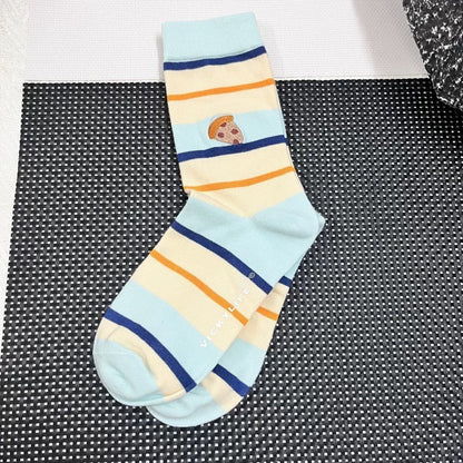 Vibrant Contrast Striped Desert Knit Socks