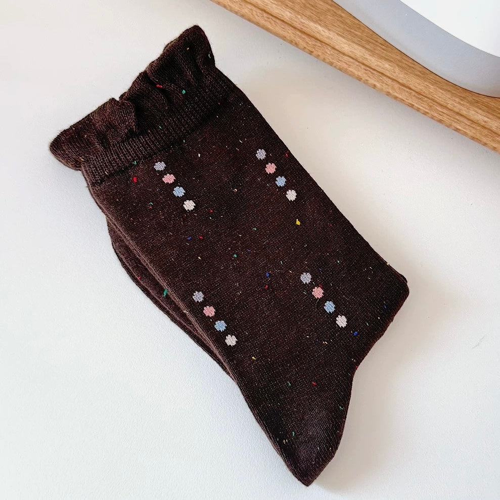 Colorful Mini Polka Dot Crew Socks