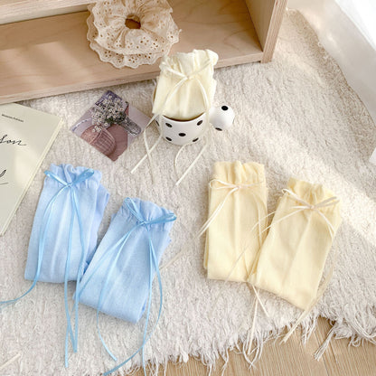 Summer Mesh Socks With Bow Detail